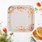 8 Count Fall Leaf Paper Dessert Plates 7 Inch Square Autumn Wedding Thanksgiving Party Supplies